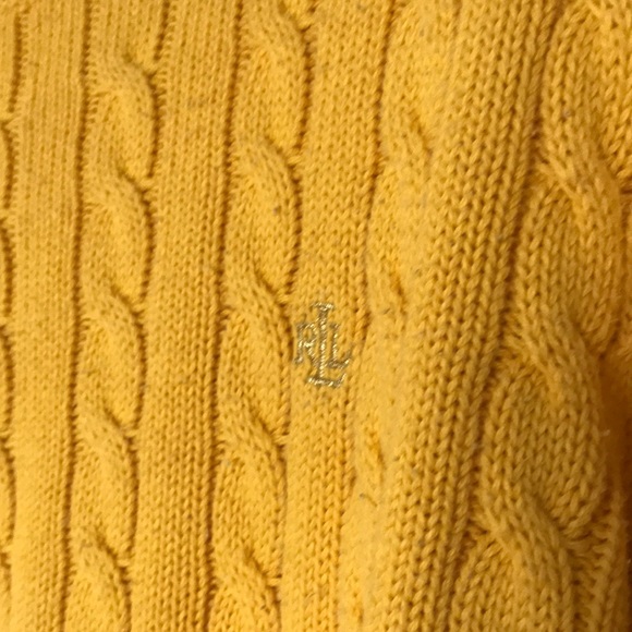 Lauren Ralph Lauren yellow sweater. Cheery! - Picture 2 of 4